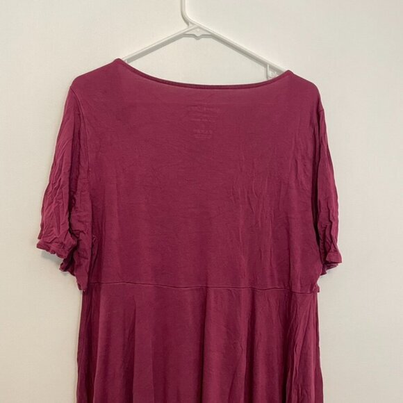 TORRID 1 Plus Size Babydoll Super Soft Ruched Sweetheart Neck Sharkbite Hem Top - Picture 14 of 16